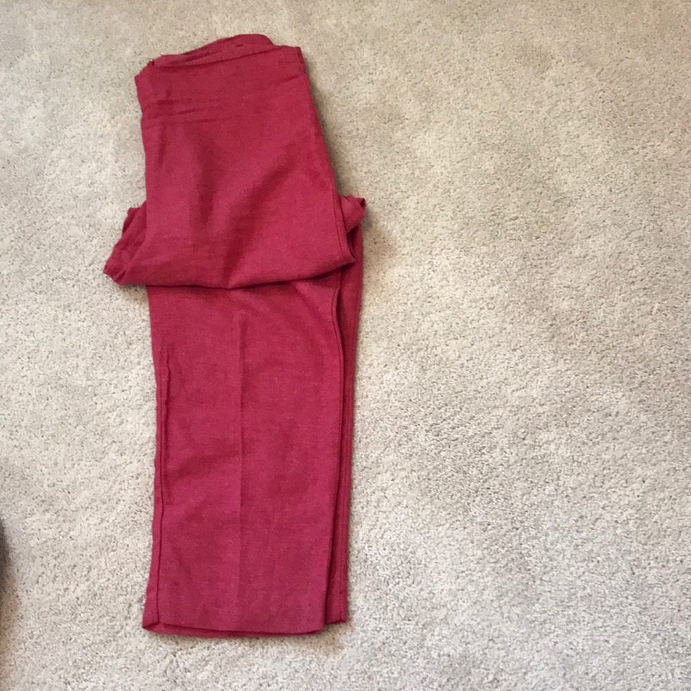 Linen pants with back zipper